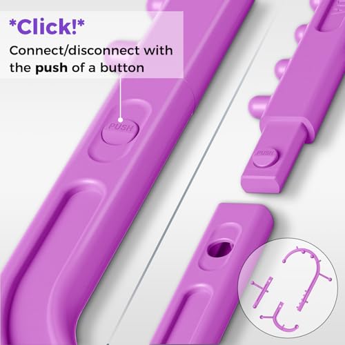 Detachable Trigger Point Massage Cane, Button-Release Design Massage Hook for Back, Neck & Shoulder Pain Relief, Pressure Point Massage Tool for Muscle Recovery (Large, Pink) - color: Pink, size: Large