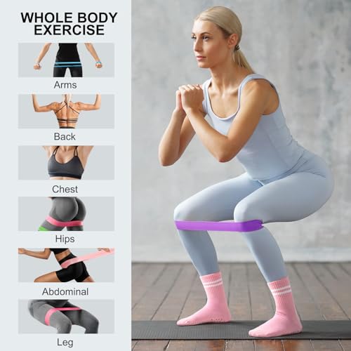 floconssy Pilates Ball Resistance Bands Grip Socks Barre Sets, Loop Exercise Bands 5 Levels, Small Yoga Ball 9 Inch, Non Slip Socks Workout Kit at Home - color: Pink