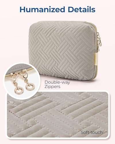 BAGSMART Electronics Organizer Travel Case, Cable SD Card Phone Accessories Organizer Bag for Women Travel Essentials, Warm Grey - color: F-Warm Grey