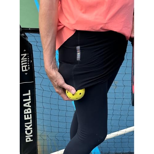 BANDI Ball Band - Pickleball & Tennis Ball Holder, Secure Sports Accessory for Easy Carry, Comfortable Elastic Band, Adjustable Fit for Active Players, Convenient for On-the-Go Use - color: Black, size: Medium