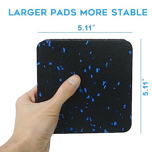 Luwint Thick Treadmill Mat, 5'' x 5'' x 1'', High Density Rubber - color: 8 Pcs Black