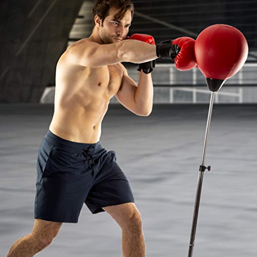 Tech Tools Punching Bag with Stand Adjustable Boxing Speed Bag Teens Adults - style: Adult