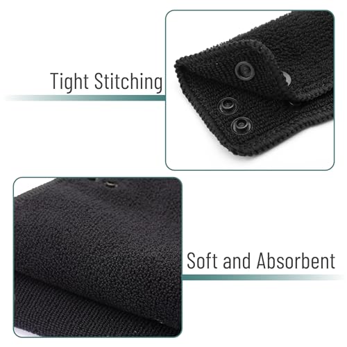 UNCO- Hard Hat Sweatband, 4 pcs, Black, Hard Hat Liner, Hard Hat Accessories, Sweatbands for Hats, Hardhat Sweatbands Washable, Reusable Hardhat Sweatbands, Sweat Bands for Hard Hats - color: Black, size: 4 Pack