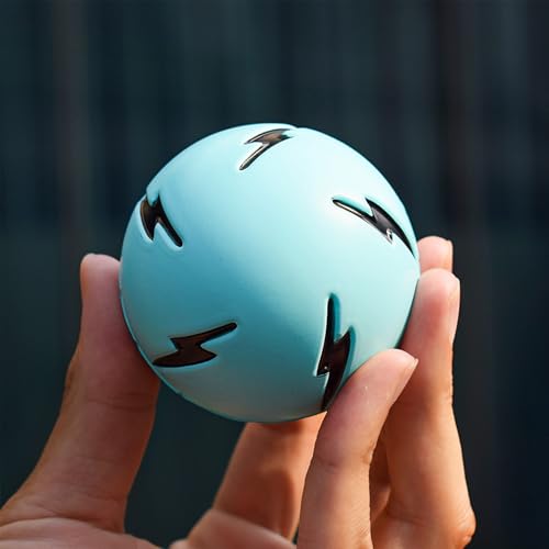 Super High Bouncing Ball for Kids, 3-Pack Extreme Bounce Balls, Lightning Pattern Sensory Toy, Reaction Training Ball for Outdoor Play, Party Favors (Yellow, Pink, Blue) - color: Blue