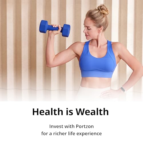 Portzon Weights Dumbbells 10 Colors Options Compatible with Set of 2 Neoprene Dumbbells Set,1-15 LB, Anti-Slip, Anti-roll, Hex Shape - size: 08-Pound, Pair