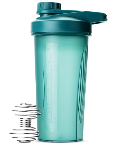 Mr. Pen- Shaker Bottles for Protein Mixes with Twist Cap, 28 oz | Protein Shaker Bottle with Wire Whisk Ball, Shaker Cup, Mixer Bottle - color: Light Blue