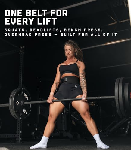Gymreapers 10MM Lever Weightlifting Belt Leather Adjustable Heavy Duty Buckle Belt, IPF Approved for Powerlifting, Weightlifting, and Strength Training - color: Black, size: Medium (30-36")