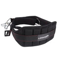 Belt for Belt Squat Dip Belt Weighted Pull Up, Heavy Duty with Structured Back Support and Squat Machine Compatible - color: Black&Red