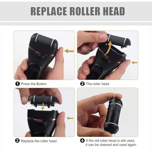 12 Pack Replacement Refill Rollers for Electric Foot File Callus Remover Pedicure Kit Tools Grinding Roller Head for Hard Callus and Tough Dead Skin (12pcs Extra Coarse) - style: 12pcs Tough Coarse