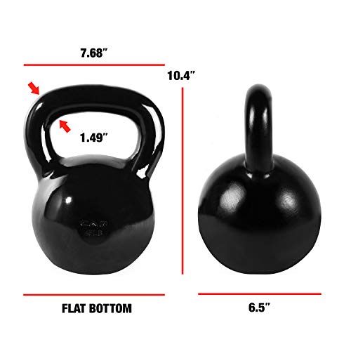CAP Barbell Black Enamel Coated - Singles and Sets, Multiple Weight Choices - size: 45.0 Pounds