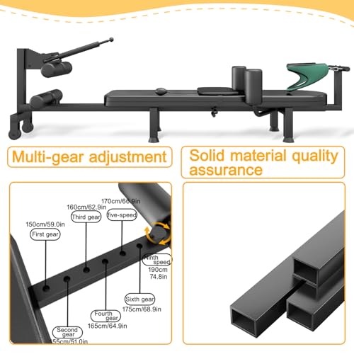 Home Lumbar Traction Table, Portable Massage Cervical & Lumbar Stretcher Bed, Full Body Traction Bed for Tension Relief and Back Decompression (Black)