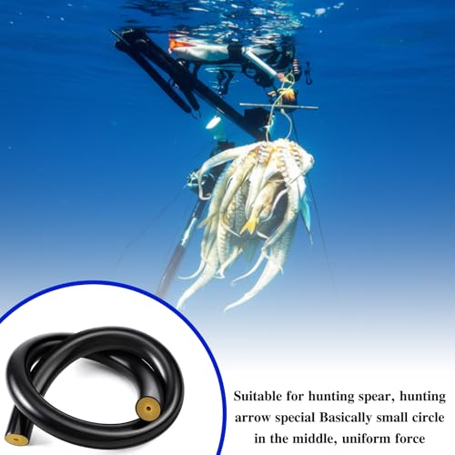 Pangda Fishing Gun Elastic Tube Speargun Band Hose- 1 Pack Natural Latex, 19.7" Long, 0.63" OD & 0.12" ID for Freshwater & Saltwater - color: Black