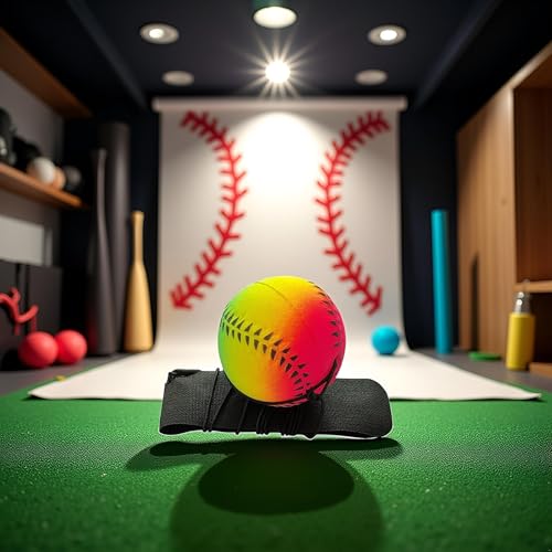 JJLFresheners Mixed Colors 2.5 Inch Sports Wrist Ball, Baseball Rubber Rebound Wristband Wrist Return Ball Sport on a String for Exercise Play Sports Reaction Balls Speed and Agility Training