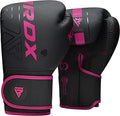 RDX Boxing Gloves, Pro Training Sparring, Maya Hide Leather, Muay Thai MMA Kickboxing, Men Women Adult, Heavy Punching Bag Focus Mitts Pads Workout, Ventilated Palm, Multi Layered, 8 10 12 14 16 18 Oz - color: PINK, size: 12 OZ