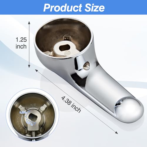 Single Metal Lever Handle Kit for 1300/1400 Series Tub Faucet for Delta H79, Chrome - color: Chrome