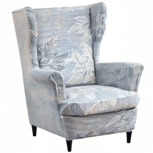 NILUOH Wingback Chair Slipcover 2-Piece Stretch Wingback Chair Sofa Slipcover Armchair Cover Printed Furniture Protector Couch Soft with Elastic Bottom for Living Room, 12 - color: 12