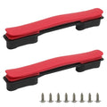 2Pcs Bright Red Plastic Luggage Straps with Screws, Luggage Handle Replacement, Grip Carry Strap for Repair - color: Bright Red