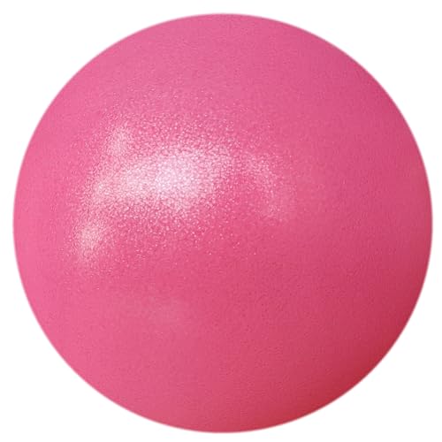 AppleRound Exercise Ball with Pump, 9-Inch Small for Pilates, Yoga, Core Stability - Choose: [Pack of 1 Ball + 1 Pump] or [Pack of 2 Balls + 1 Pump] - color: Pink x1 + Turquoise x1