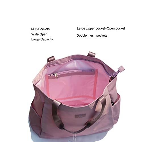 ESVAN Yoga Mat Bag Yoga Tote Carrier Shoulder Bag Carryall Tote for Office,Yoga,Pilates,Travel,Beach and Gym - color: H Pink