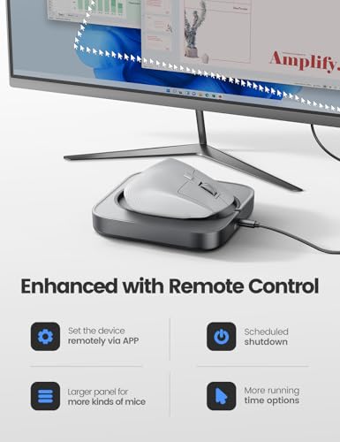 meatanty Undetectable Mouse Mover with APP Remote Control and Timer Function, Super-Silent Mouse Jiggler Device Move Randomly, Automatic Wiggler Shaker Giggler Keep Computer Laptop Active - style: Mechanical Mouse Jiggler with App