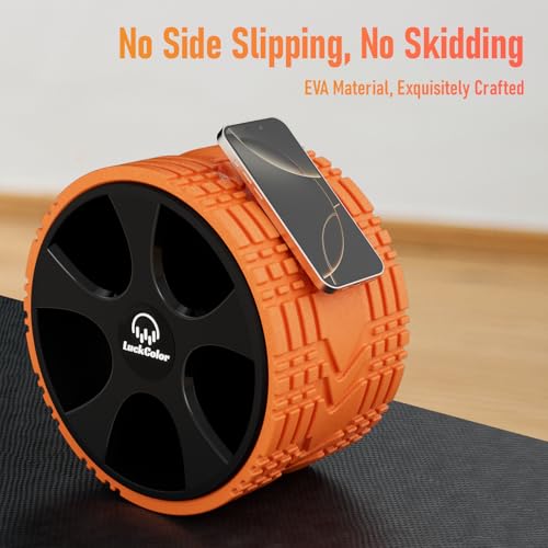 Back Roller, Back Wheel Targeted Back Pain Relief, Yoga Wheel Muscle Massage, Foam Roller for Trigger Point Therapy Physical, Stretching & Exercise, 880lbs Capacity, 10 Inch (Orange+Black) - color: Orange+black