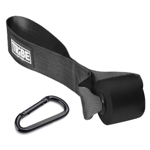 Door Anchor Strap for Resistance Bands with 5 Loops and Metal D-Rings | Fits most doors and resistance bands, 5 anchor points, reinforced nylon, tool-free setup, full-body workout versatility - color: Black Door Anchor