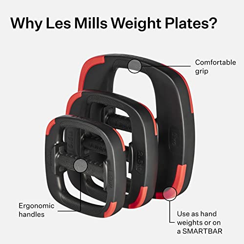 Les Mills™ Dual Purpose Ergonomic Exercise Weight Plates for Total Body Workouts - size: 30.8 lbs Weight Set