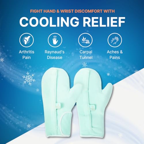 NatraCure Cold Therapy Mittens - Small/Medium - for Sore, Aching Hands, Working Hands, Arthritis, Neuropathy, Chemotherapy, Chemo Care Package for Women, Cryotherapy, Edema Relief, Hand, Finger Pain - size: Small-Medium