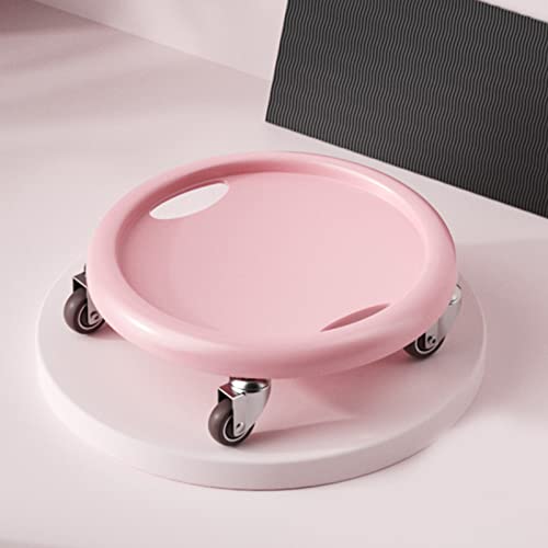 Keenso Core Slider Ab Workout Sliding Disc with PU Plastic Metal Build 4 Universal Rollers for Core Training Home Gym Exercise for Men and Women - color: Pink