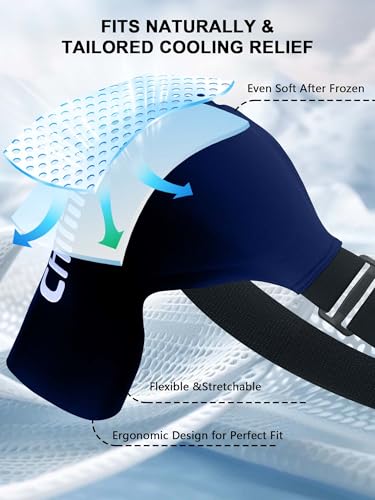 Shoulder Ice Pack Wrap, Reusable Hot and Cold Therapy Compression Wrap for Rotator Cuff, Arm, and Shoulder Periarthritis Pain Relief, Fatigue Reduction, Post-Surgical Rehabilitation - color: X-large Blue