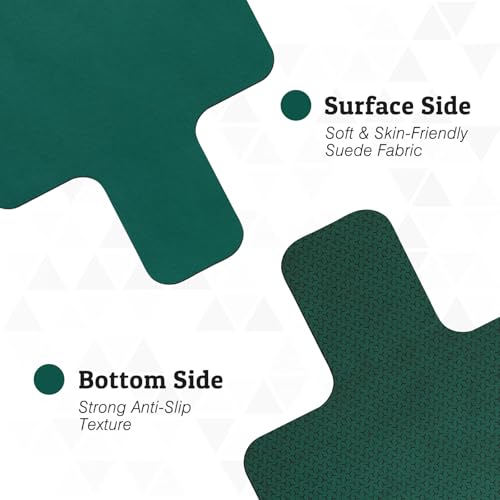 Non-Slip Pilates Reformer Mat, 1.2 mm Thick, 39 x 24 inch | Foldable Lightweight Pilates Reformer Machine Exerxise Mat Towel Cover for Gym Fitness - color: Dark Green