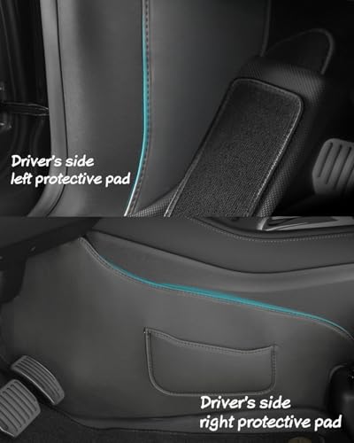 Center Console Side Anti-Kick Mats,Model Y Dust Resistant Protector Cover Leather Fabric Anti Kick Pad Compatible with Tesla Model Y 2021-2024 (for model y 2021-2024)
