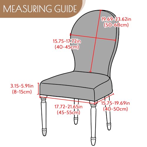 Round Back Dining Chair Cover Set 2/4/6, Curved Back Chair Covers Stretch Armless Dining Chair Slipcovers Mid Century Modern Chair Seat Protector for Kitchen, Home and Banquet (Black, Set of 2) - color: 2-black, size: Set of 2