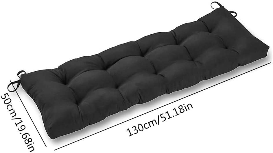 Waterproof Indoor/Outdoor Bench Cushion, Swing Cushion, Thicken Patio Bench Rocking Seat Pad for Lounger Garden Patio Lounger Bench,Wicker Loveseat Settee (Dark Grey)