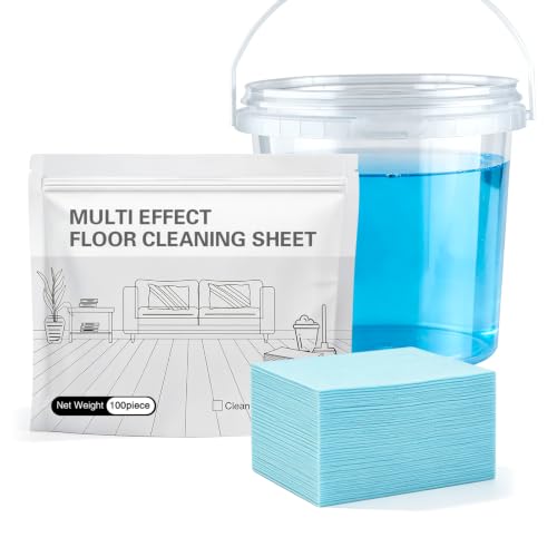 Multi-surface Floor Cleaning Tablets,100 Piece Floor Cleaning Tablets Multi- Surface Cleaner, Multiple Effect the floors Cleaning Sheets for Hardwood,Tile,Laminate & More