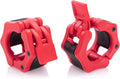 USA Made Olympic Barbell Collar 2 inch Quick Release Pair of Locking 2" Pro Weight Bar Plate Locks Clamp Clips for Workout Weightlifting Fitness Training - color: Red, style: Made in USA