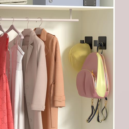 Adhesive Shower Hooks, Towel Hooks for Hanging Robe, Coat, Hat, Loofah, Heavy Duty Wall Hooks Stick on Bathroom, Kitchen and Office (2 Pack, Black) - color: Black, size: Adhesive "7" Shape -2 Pack