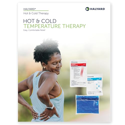HALYARD Hot Compress Disposable Instant Warm Packs Heat Therapy Pain Relief 6 x 9 Inches Flocked, 24 Packs Per Case - 51776
