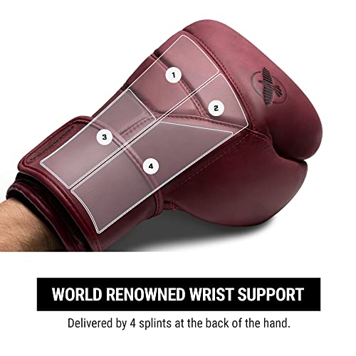 Hayabusa T3 LX Leather Boxing Gloves | Leather Boxing Gloves, Training Gloves Men and Women, Sparring Gloves, Heavy Bag Gloves, 16oz Boxing Gloves, Muay Thai Gloves - color: Crimson, size: 12oz