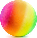 PlayBolt Rainbow Playground Ball - 8.5Inch (Pack of 1) Rubber Bouncy Inflatable Balls for Kids and Adults, Indoor and Outdoor Games, Kickball, Dodgeball, Four Square, and More - size: 8.5-Inch - Pack of 1