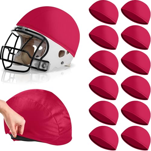 Ramede Football Helmet Covers for Practice Scrimmage Cap Helmet Cover Scrimmage Cap for Youth Adult Football Hockey Training Accessories 10.4 Inch in Diameter - color: Claret, size: Regular Style
