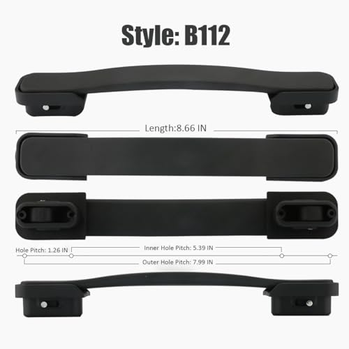 Luggage Handle Replacement Suitcase Handle Repair Grip for Travel Bag B112 | Comfortable grip design, easy mounting, ideal for restoring damaged handles on suitcases, luggage cases, and travel gear - color: B112
