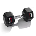 Sunny Health & Fitness Hex Style Dumbbell 5 LBS TO 50 LBS Chrome Handles, Hand Weight for Strength Training, Home Gym, Exercise, Workout Equipment Multiple Size Options - style: 18.1 KG / 40 LBS (Single)