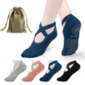 BKP Yoga Socks for Women,Pilates Socks Non Slip Grip Socks Suitable for Ballet,Plasticity,Dance,Home,Training - color: 4pairs-(1grey&1black&1blue&1pink)