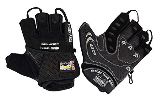 Weight Lifting Gloves 2017 Tips Protect Your Hands & Improve Your Grip Best Body Building Fitness Exercise Accessories (Black, Medium 7 5/8" - 8")