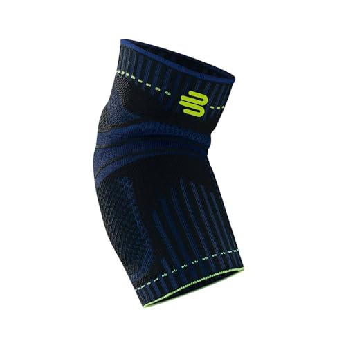 Bauerfeind Sports Elbow Support - Elbow Brace for Pain Relief and Support - Pads for Enhanced Comfort - Targeted Compression - Lightweight & Durable - Black/Navy, Small - color: Black/Navy, size: Small