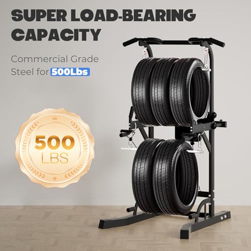 Power Tower Dip Station Pull Up Bar Exercise Tower Adjustable Pull Up Station Pull Up Tower Bar for Home Gym Multifunctional Strength Training Fitness Equipment