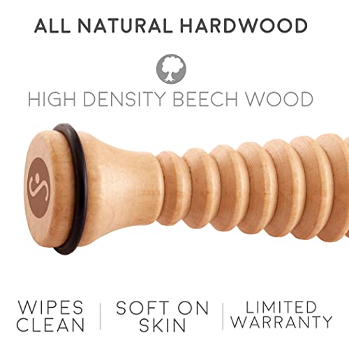 Body Back Wooden Foot Roller, Foot Massager for Plantar Fasciitis, Stress Relief, Relaxation - style: Single