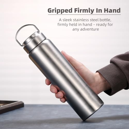CDJ 42oz Uninsulated Single Wall Stainless Steel Water Bottle, Reusable Metal Water Bottle for Sports, Leakproof and Durable, Perfect for Hiking, Gym, Picnics, and Outdoor Activities - size: 41 Ounces