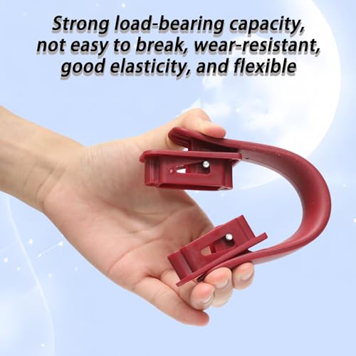 2Pcs Burgundy Plastic Luggage Straps with Screws, Luggage Handle Replacement, Grip Carry Strap for Repair - color: Burgundy